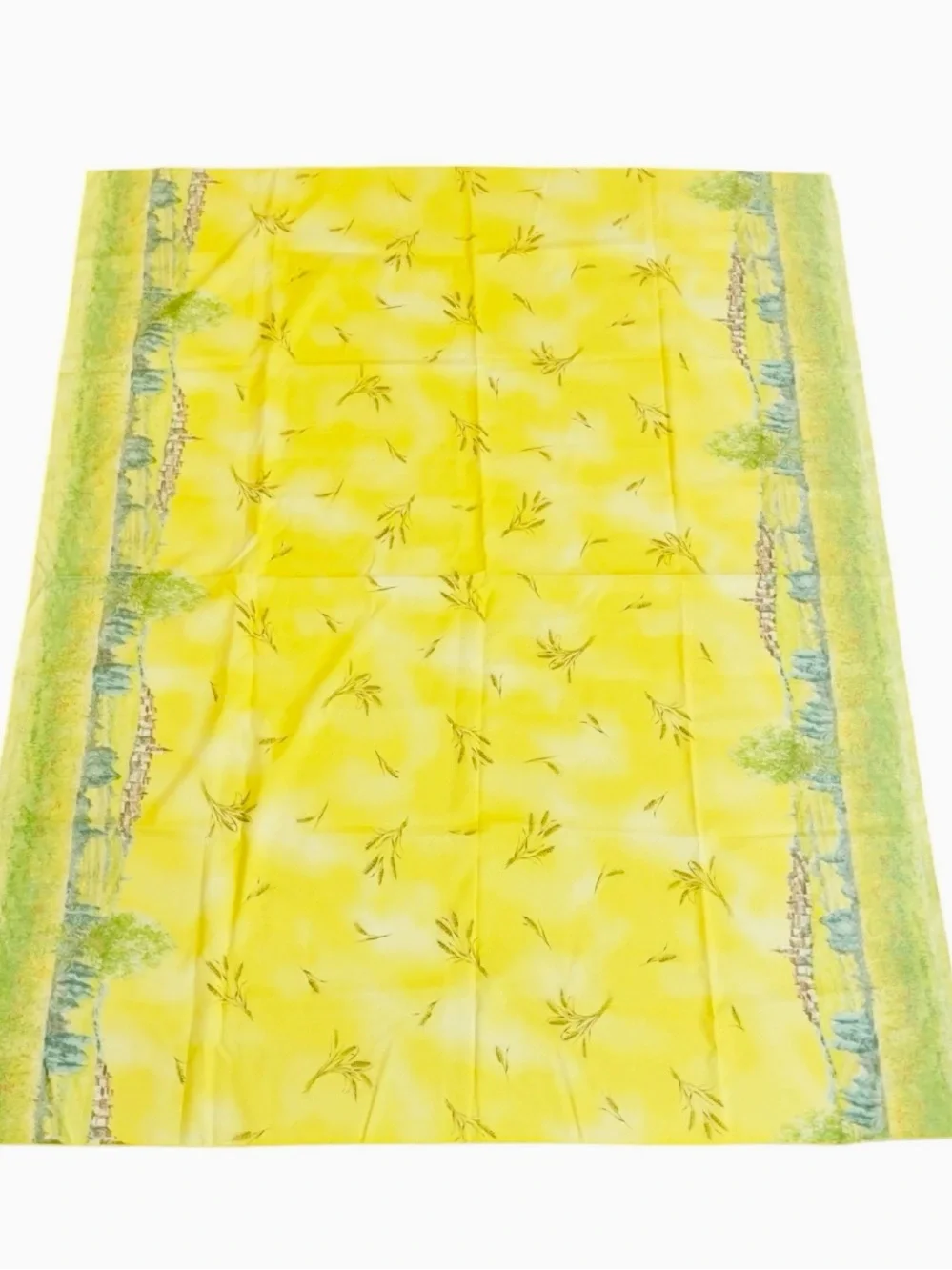 Vintage French Country Provencal Tablecloth & 6 Napkin Set 74x62 Made In France